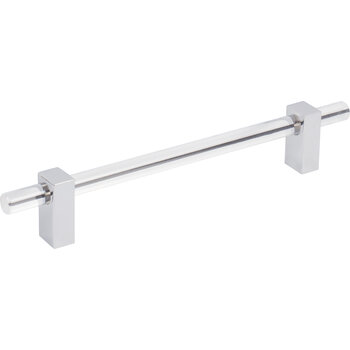 Jeffrey Alexander Spencer Collection Cabinet Bar Pull in Polished Chrome, 8-11/16'' W x 1-7/16'' D, Center to Center: 160mm (6-5/16'')