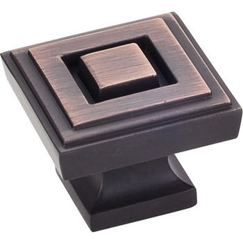 Jeffrey Alexander Delmar Collection 1-1/4'' W Large Square Cabinet Knob in Brushed Oil Rubbed Bronze