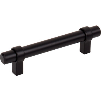 Jeffrey Alexander Key Grande Collection 5-3/8'' W Cabinet Bar Pull in Matte Black, 96mm (3-3/4'') Center-to-Center, Product Angle View