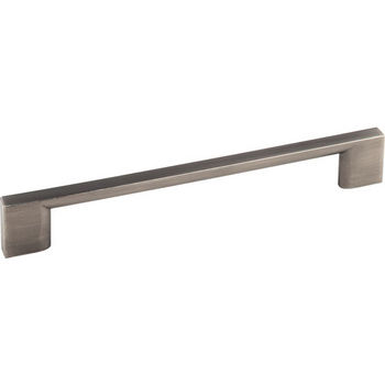Jeffrey Alexander Sutton Collection 7-1/2" W Cabinet Bar Pull in Brushed Pewter, 7-1/2" W x 1-1/16" D, Center to Center 160mm (6-1/4")