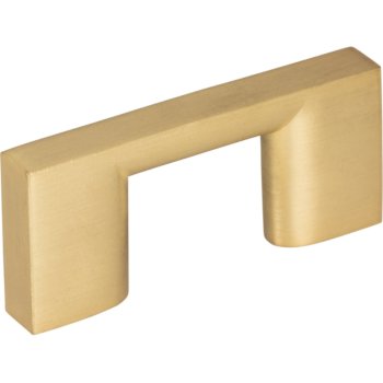 Jeffrey Alexander 2-1/4" Width Sutton Cabinet Pull in Brushed Gold, Center to Center: 32mm (1-1/4")
