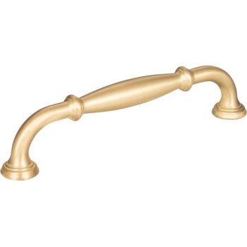 Jeffrey Alexander 5-13/16" Width Tiffany Cabinet Pull in Brushed Gold, Center to Center: 128mm (5")