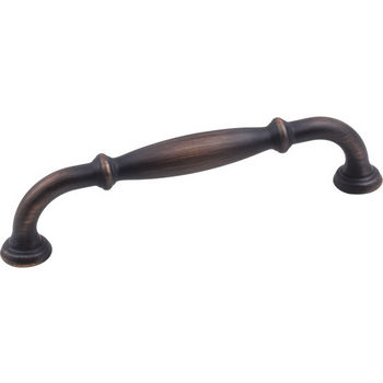 Jeffrey Alexander Tiffany Collection 5-13/16" W Decorative Cabinet Pull, 128mm (5") Center-to-Center in Brushed Oil Rubbed Bronze