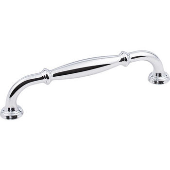 Jeffrey Alexander Tiffany Collection 5-13/16" W Decorative Cabinet Pull, 128mm (5") Center-to-Center in Polished Chrome