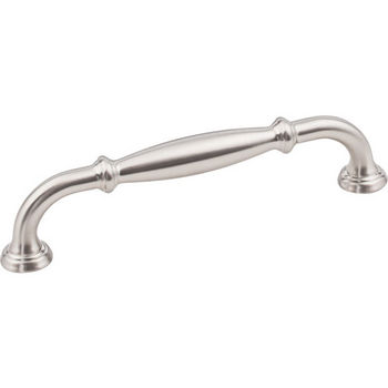 Jeffrey Alexander Tiffany Collection 5-13/16" W Decorative Cabinet Pull, 128mm (5") Center-to-Center in Satin Nickel