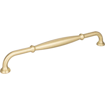 Jeffrey Alexander Tiffany Collection 13" W Decorative Cabinet Pull, 12" Center-to-Center in Brushed Gold