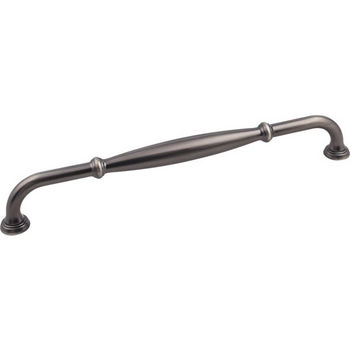 Jeffrey Alexander Tiffany Collection 13" W Decorative Cabinet Pull, 12" Center-to-Center in Brushed Pewter