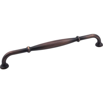 Jeffrey Alexander Tiffany Collection 13" W Decorative Cabinet Pull, 12" Center-to-Center in Brushed Oil Rubbed Bronze