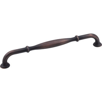 Jeffrey Alexander Tiffany Collection 9-7/8" W Decorative Cabinet Pull, 224mm (8-13/16") Center-to-Center in Brushed Oil Rubbed Bronze