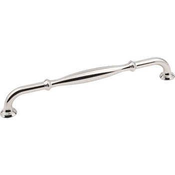 Jeffrey Alexander Tiffany Collection 9-7/8" W Decorative Cabinet Pull, 224mm (8-13/16") Center-to-Center in Polished Nickel