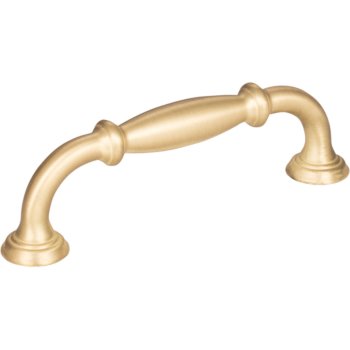 Jeffrey Alexander 4-1/2" Width Tiffany Cabinet Pull in Brushed Gold, Center to Center: 96mm (3-3/4")
