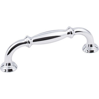 Jeffrey Alexander Tiffany Collection 4-1/2" W Decorative Cabinet Pull, 96mm (3-3/4") Center-to-Center in Polished Chrome