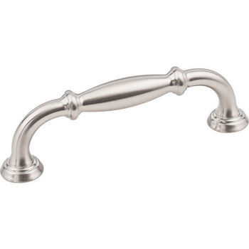 Jeffrey Alexander Tiffany Collection 4-1/2" W Decorative Cabinet Pull, 96mm (3-3/4") Center-to-Center in Satin Nickel