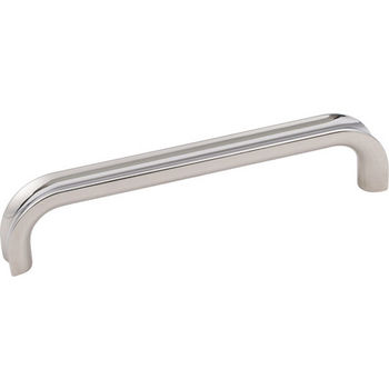 Jeffrey Alexander Rae Collection 5-1/2" W Decorative Cabinet Pull, 128mm (5") Center-to-Center in Polished Nickel