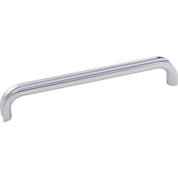 Jeffrey Alexander Rae Collection 6-3/4" W Decorative Cabinet Pull, 160mm (6-1/4") Center-to-Center in Polished Chrome