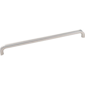 Jeffrey Alexander Rae Collection 12-9/16" W Decorative Cabinet Pull, 305mm (12") Center-to-Center in Polished Nickel