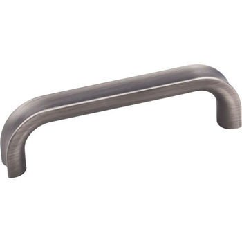 Jeffrey Alexander Rae Collection 4-3/16" W Decorative Cabinet Pull, (3-3/4") Center-to-Center in Brushed Pewter