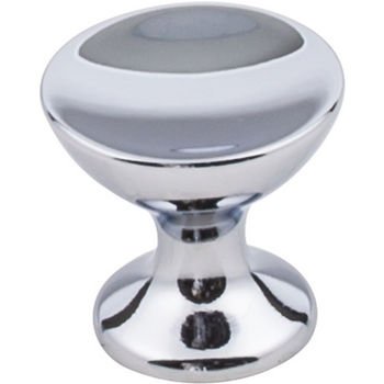 Jeffrey Alexander Rae Collection 1-1/16" Diameter Small Decorative Cabinet Knob in Polished Chrome