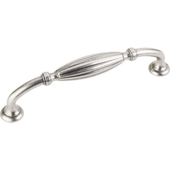 Jeffrey Alexander Glenmore Collection 5-3/4'' W Ribbed Cabinet Pull in Distressed Pewter