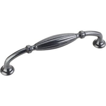 Jeffrey Alexander Glenmore Collection 5-3/4'' W Ribbed Cabinet Pull in Gun Metal