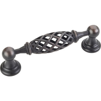 Jeffrey Alexander Tuscany Collection 4-11/16'' W Birdcage Cabinet Pull in Brushed Oil Rubbed Bronze