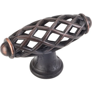 Jeffrey Alexander Tuscany Collection 2-5/16'' W Birdcage Cabinet T-Knob in Brushed Oil Rubbed Bronze