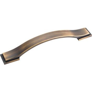 Jeffrey Alexander Mirada Collection 6-13/16'' W Strap Cabinet Pull in Antique Brushed Satin Brass