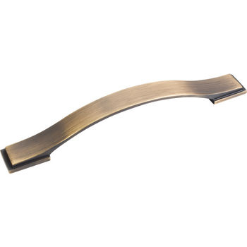 Jeffrey Alexander Mirada Collection 8-1/16'' W Strap Cabinet Pull in Antique Brushed Satin Brass