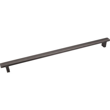 Jeffrey Alexander Anwick Collection 13-15/16" W Rectangle Appliance Pull in Brushed Pewter, 13-15/16" W x 1-1/16" D, Center to Center 320mm (12-5/8") 
