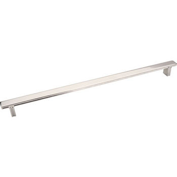 Jeffrey Alexander Anwick Collection 13-15/16" W Rectangle Appliance Pull in Polished Nickel, 13-15/16" W x 1-1/16" D, Center to Center 320mm (12-5/8") 