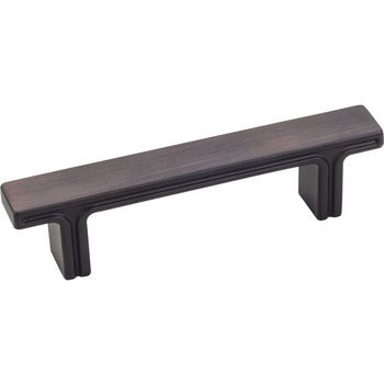 Jeffrey Alexander Anwick Collection 4-5/16" W Rectangle Cabinet Pull in Brushed Oil Rubbed Bronze, 4-5/16" W x 1-1/16" D, Center to Center 3"
