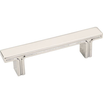 Jeffrey Alexander Anwick Collection 4-5/16" W Rectangle Cabinet Pull in Polished Nickel, 4-5/16" W x 1-1/16" D, Center to Center 3"