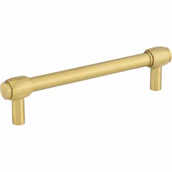 Jeffrey Alexander Hayworth Center-to-Center Cabinet Bar Pull in Brushed Gold, 5'' W