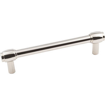 Jeffrey Alexander Hayworth Collection 6" W Decorative Cabinet Pull in Polished Nickel, 6" W x 1-3/8" D, Center to Center 128mm (5")