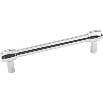 Jeffrey Alexander Hayworth Collection 6" W Decorative Cabinet Pull in Polished Chrome, 6" W x 1-3/8" D, Center to Center 128mm (5")