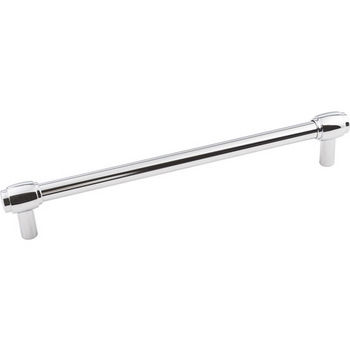 Jeffrey Alexander Hayworth Collection 8-1/2" W Decorative Cabinet Pull in Polished Chrome, 8-1/2" W x 1-3/8"D, Center to Center 192mm (7-1/2")