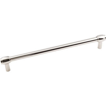 Jeffrey Alexander Hayworth Collection 9-3/4" W Decorative Cabinet Pull in Polished Nickel, 9-3/4" W x 1-3/8" D Center to Center 224mm (8-7/8")