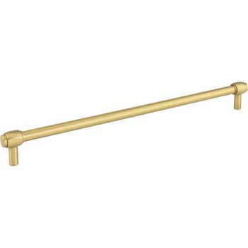 Jeffrey Alexander Hayworth Center-to-Center Cabinet Bar Pull in Brushed Gold, 12'' W