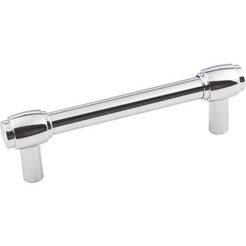 Jeffrey Alexander Hayworth Collection 4-3/4" W Decorative Cabinet Pull in Polished Chrome, 4-3/4" W x 1-3/8" D, Center to Center 96mm (3-3/4")