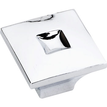 Jeffrey Alexander Modena Collection 1-3/16'' W Large Modern Square Cabinet Knob in Polished Chrome