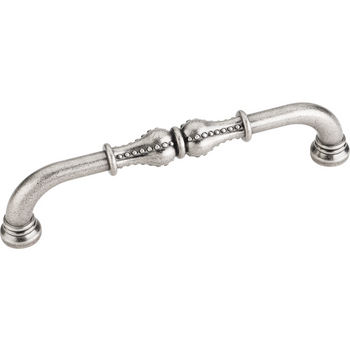 Jeffrey Alexander Prestige Collection 5-11/16'' W Beaded Cabinet Pull in Distressed Pewter