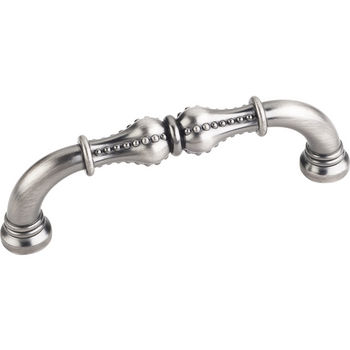 Jeffrey Alexander Prestige Collection 4-3/8'' W Beaded Cabinet Pull in Brushed Pewter