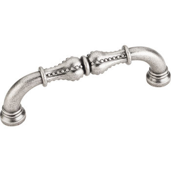 Jeffrey Alexander Prestige Collection 4-3/8'' W Beaded Cabinet Pull in Distressed Pewter