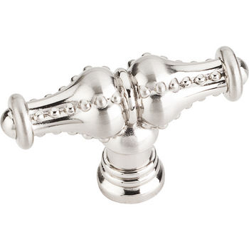 Jeffrey Alexander Prestige Collection 2-1/4'' W Beaded Cabinet T-Knob in Satin Nickel