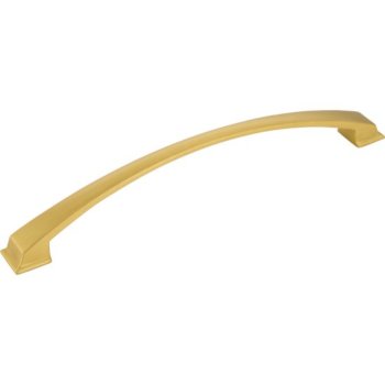 Jeffrey Alexanders Roman Collection 10" W Decorative Cabinet Pull, 224 mm (8-7/8") Center to Center, Brushed Gold, 10" W x 1-1/2" D x 1-1/2" H