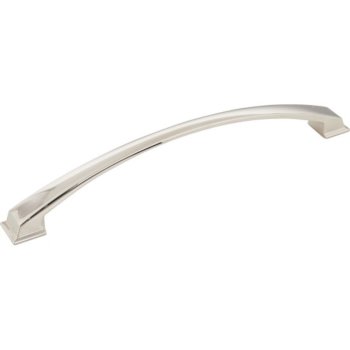 Jeffrey Alexanders Roman Collection 10" W Decorative Cabinet Pull, 224 mm (8-7/8") Center to Center, Polished Nickel, 10" W x 1-1/2" D x 1-1/2" H