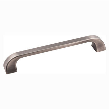 Jeffrey Alexander Marlo Collection 7-1/16" W Decorative Cabinet Pull in Brushed Pewter, Center to Center: 160mm (6-1/4")