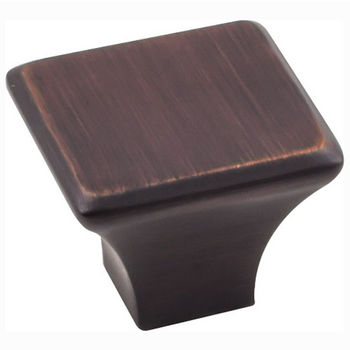 Jeffrey Alexander Marlo Collection 1-1/4" W Large Square Decorative Cabinet Knob in Brushed Oil Rubbed Bronze