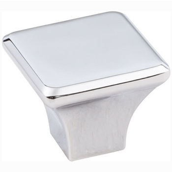 Jeffrey Alexander Marlo Collection 1-1/4" W Large Square Decorative Cabinet Knob in Polished Chrome