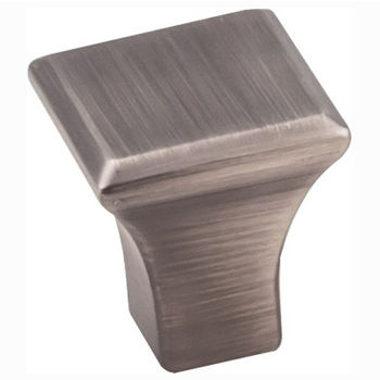 Jeffrey Alexander Marlo Collection 7/8" W Small Square Decorative Cabinet Knob in Brushed Pewter